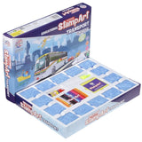 Assorted plastic stamp art-transport educational toys for kids aged 4+, enhancing focus and cognitive skills