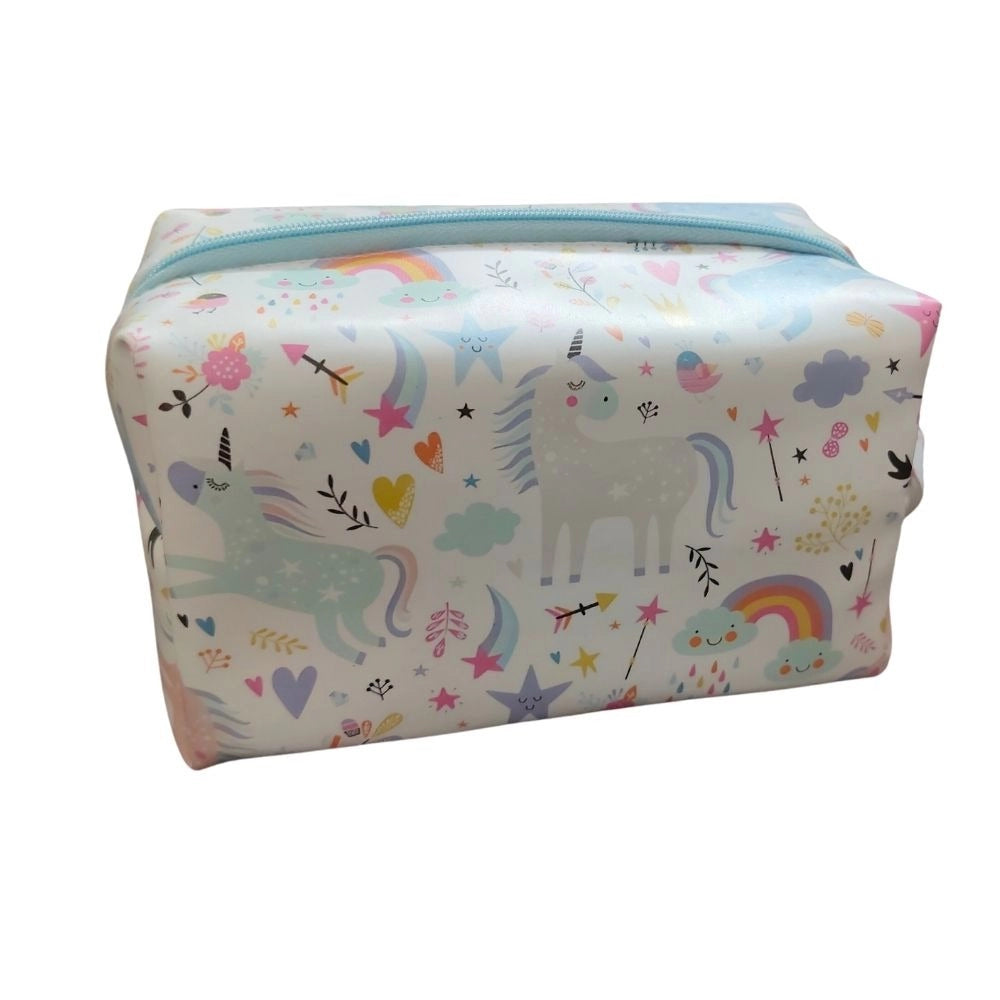 Assorted unicorn-themed canvas stationery pouch for 3+ years, ideal for school organization and gifting