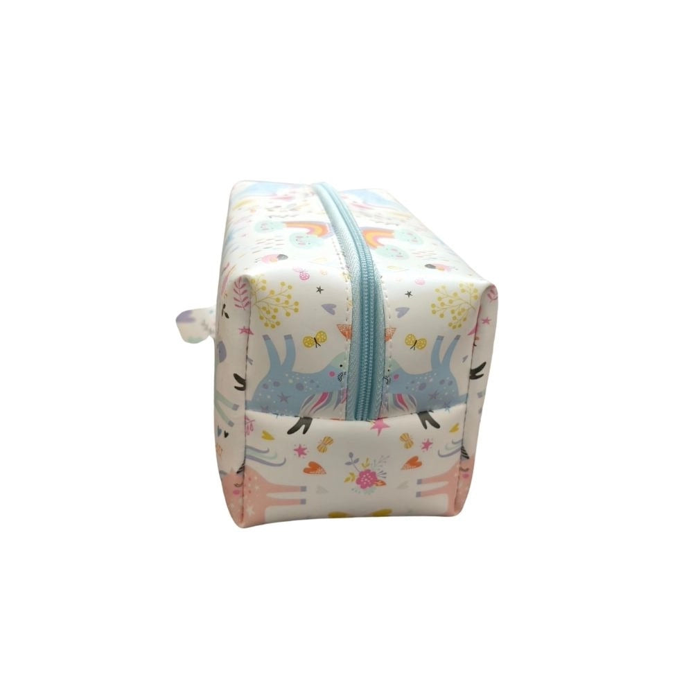 Assorted unicorn theme canvas pencil case for toddlers & school kids (3+ years)