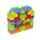 53 Pcs Building Blocks Set - Colorful Plastic Blocks with Red Buttons