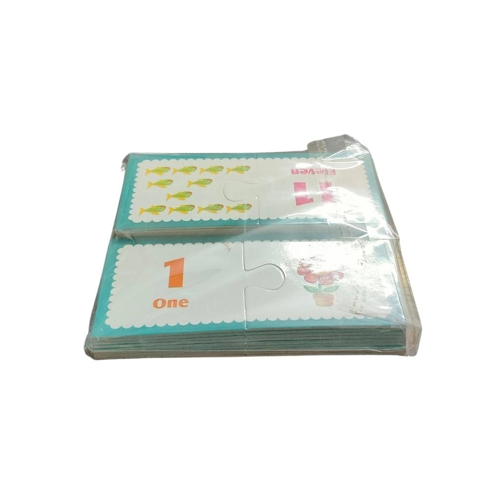 Assorted cardboard number puzzle for educational fun (3+ years), fostering creativity and social play