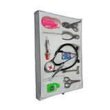 Classic Doctor Set, assorted colors, plastic toys for kids aged 3+, developing empathy & social skills through role-playing, includes medical instruments like stethoscope, thermometer, syringe, etc., made of safe & durable materials