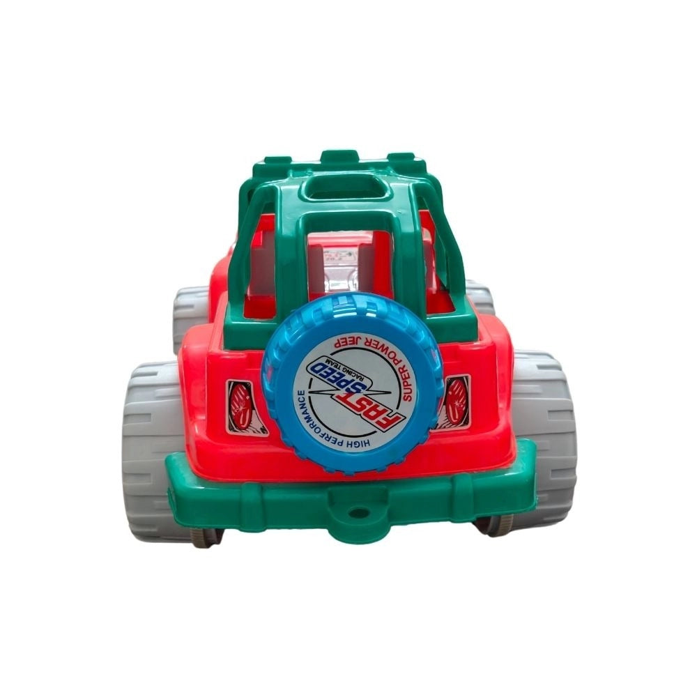 Assorted color plastic Super Jeep toy for kids 1+ years, promoting endless fun and brain development