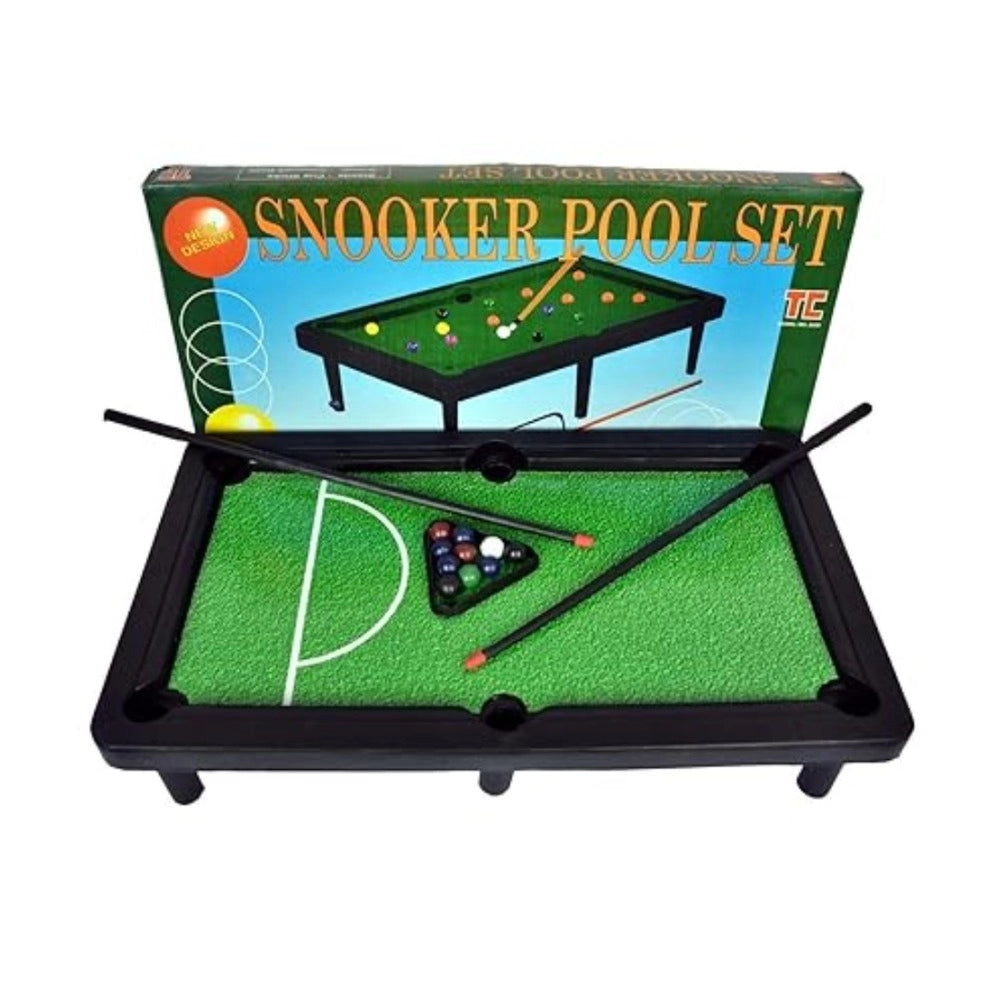 Assorted colored mini plastic snooker pool set for kids, 3+ years, indoor play