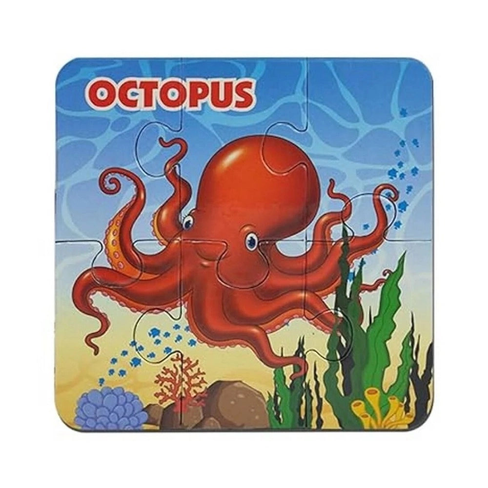 Assorted cardboard water animal puzzles for kids 3+ years, enhancing eye-hand coordination and promoting learning through play