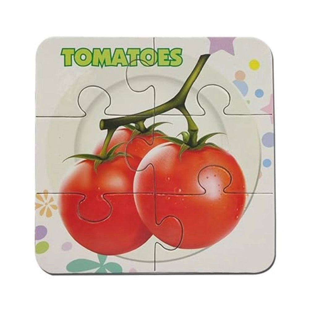 Assorted cardboard vegetable puzzles for 3+ years, promoting logical thinking and brain development, enhancing eye-hand coordination