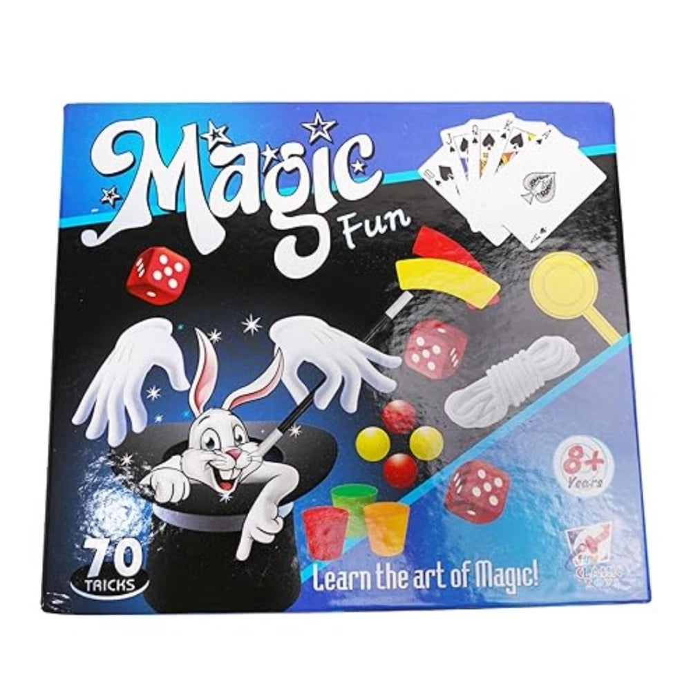 Assorted cardboard Art Of Magic Tricks set with 70 tricks for educational fun & skill development (3+ years)