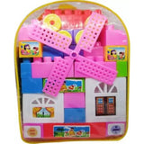 Assorted plastic fan building blocks, educational toy for 3+ years, develops hand-eye coordination & motor skills, alphabet-based learning