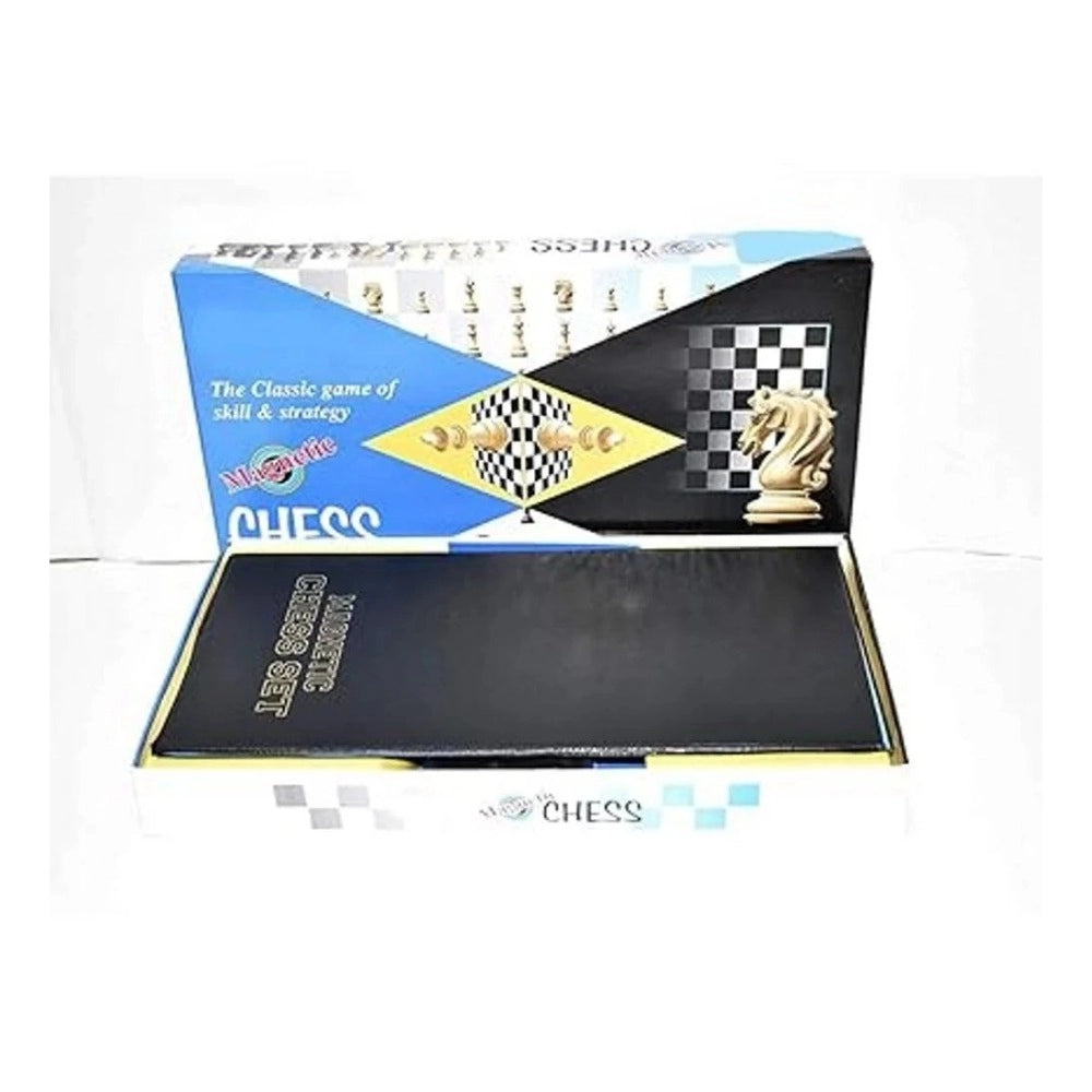 Assorted color, lightweight magnetic chess set for 2+ years, portable board game with fine texture plastic pieces