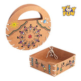 Assorted cardboard Indian art toys, fostering creativity and cultural awareness in children aged 5+ years