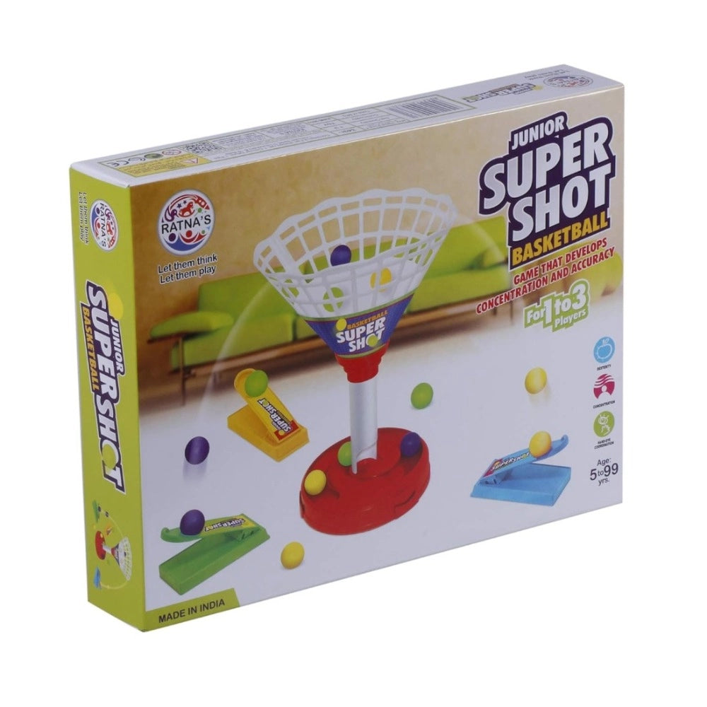 Assorted color plastic Junior Super Shot Basket Ball | Promotes motor skills, ideal for 5+ years old, educational toy