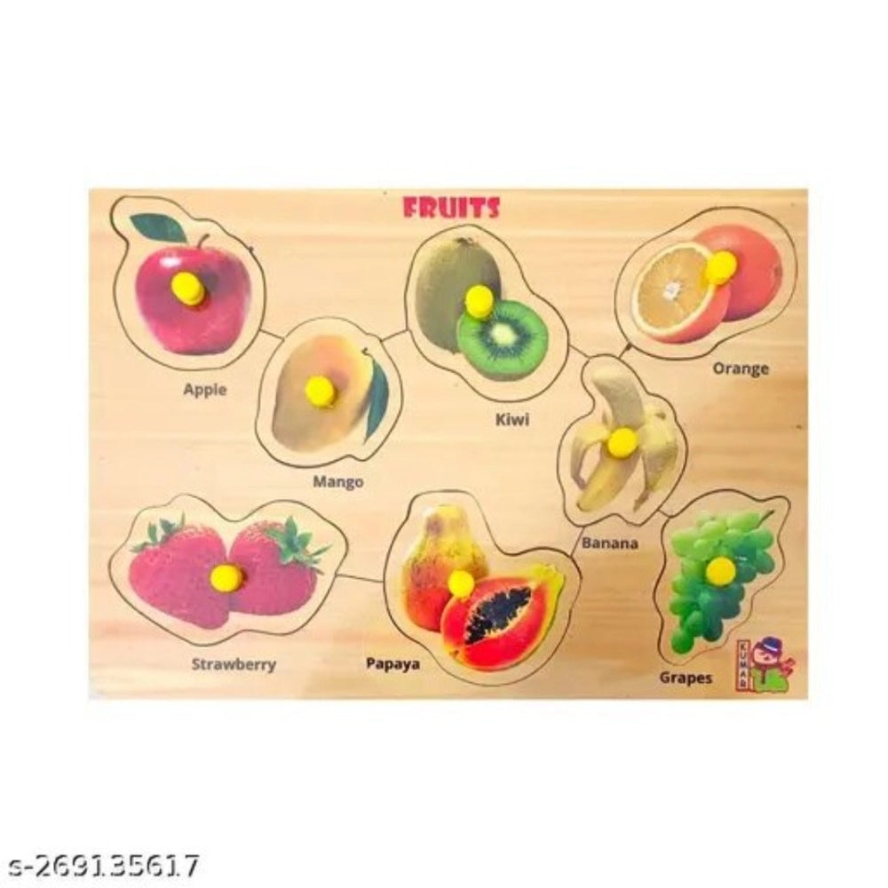 Assorted wooden fruits educational toys for 3+ years, promoting fun learning and skill development