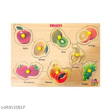 Assorted wooden fruits educational toys for 3+ years, promoting fun learning and skill development