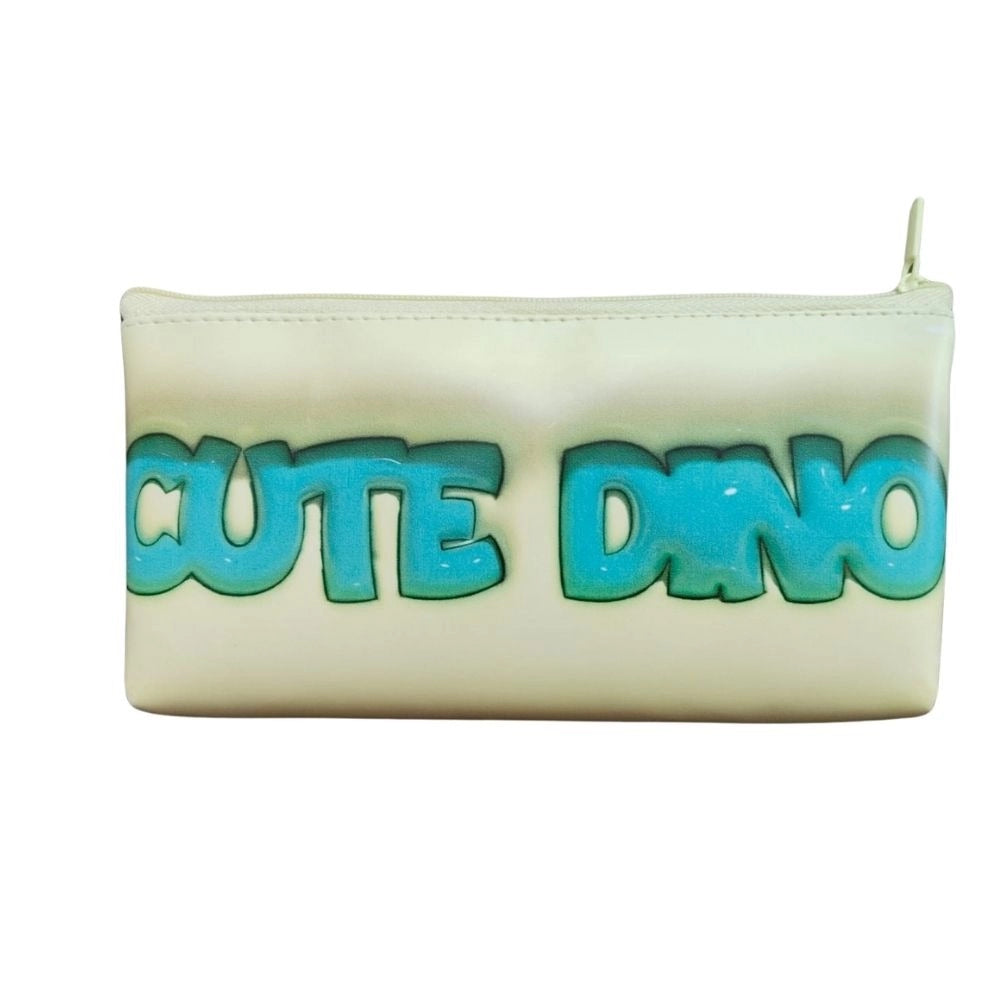 This is a cute dinosaur pencil pouch