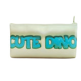 This is a cute dinosaur pencil pouch