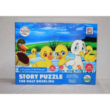Assorted cardboard Ugly Duckling story puzzle set (35 pcs), enhances early reading skills for ages 5+