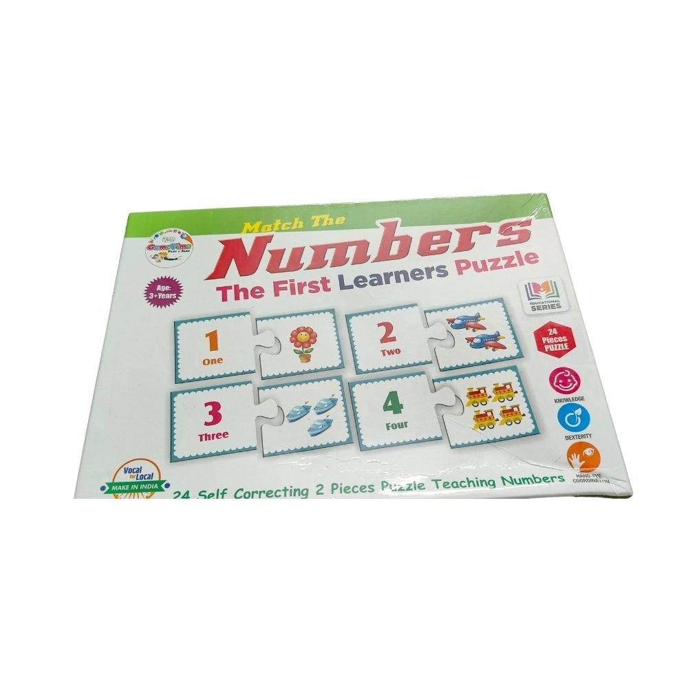 Assorted cardboard number puzzle, educational toy for 3+ years, fostering creativity & shape recognition