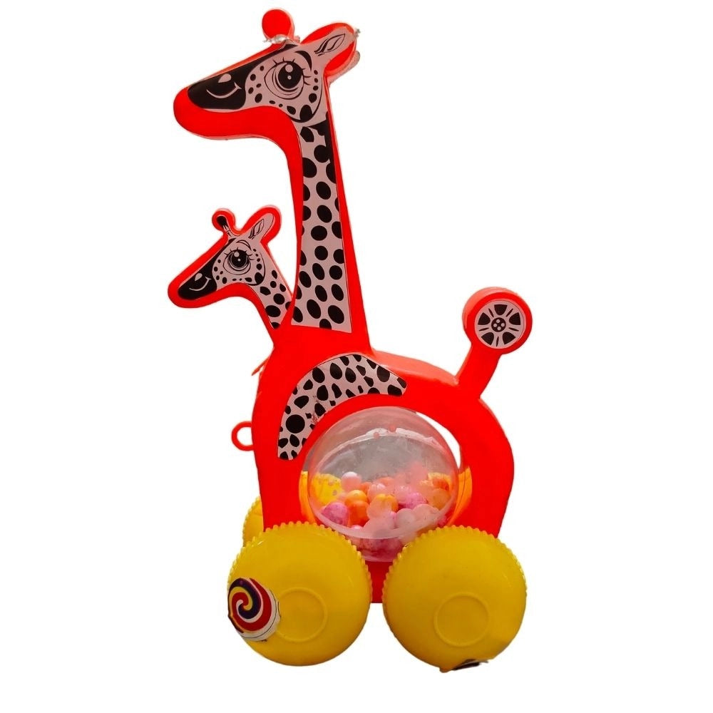 Assorted-colored PVC kangaroo pull toy with joeys, promoting physical & mental activity for children aged 1+ years
