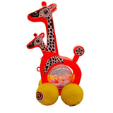 Assorted-colored PVC kangaroo pull toy with joeys, promoting physical & mental activity for children aged 1+ years