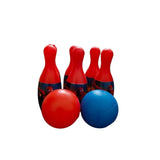 Spider-Man theme bowling set with 2 plastic balls. Ideal for 1+ years play, enhances skills like hand-eye coordination & cognitive development