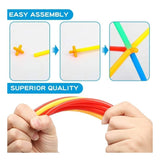 Assorted plastic pipe block set for toddlers, promoting engineering, construction, and learning skills