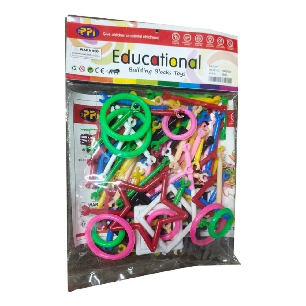 Assorted plastic stick blocks for creative play and learning (age 3+)