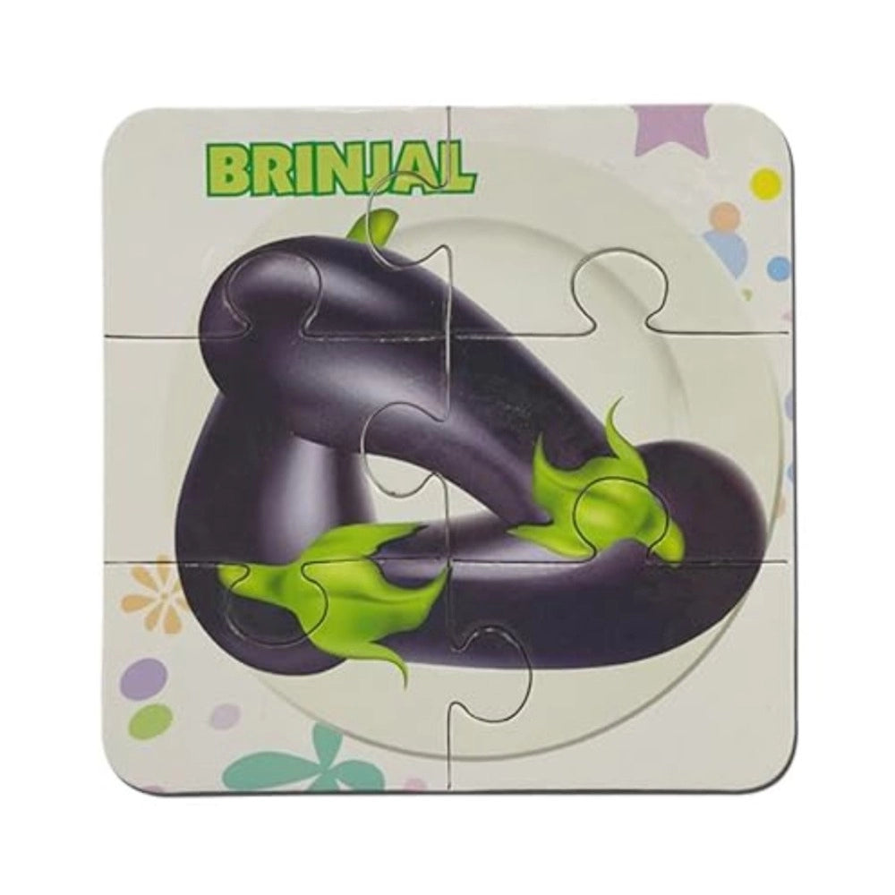 Assorted cardboard vegetable puzzles for 3+ years, promoting logical thinking, brain development, and eye-hand coordination