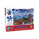 Assorted cardboard transport puzzle set (64 pcs) for educational fun & skill development for children aged 4+ years