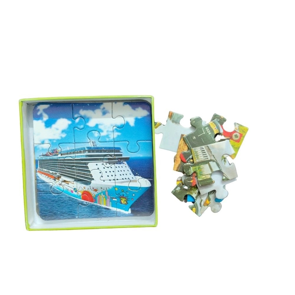 Assorted cardboard transport puzzle pieces for educational play, 3+ years, safe & stimulating