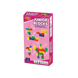 Assorted plastic junior blocks for toddlers 3+ years, promoting social skills, creativity, and learning