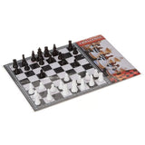 Magnetic chess set for children 8+ years old, enhances strategic thinking skills with colorful plastic pieces on a magnetic board