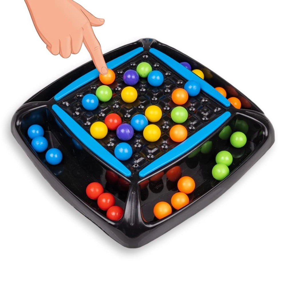 Assorted colored plastic Double Trouble Game for kids 5+, strategically connect balls of the same color