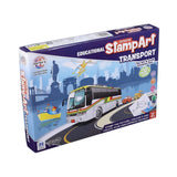 Assorted plastic stamp art-transport educational toy for kids 4+ years, enhancing creativity, logical thinking, and focus