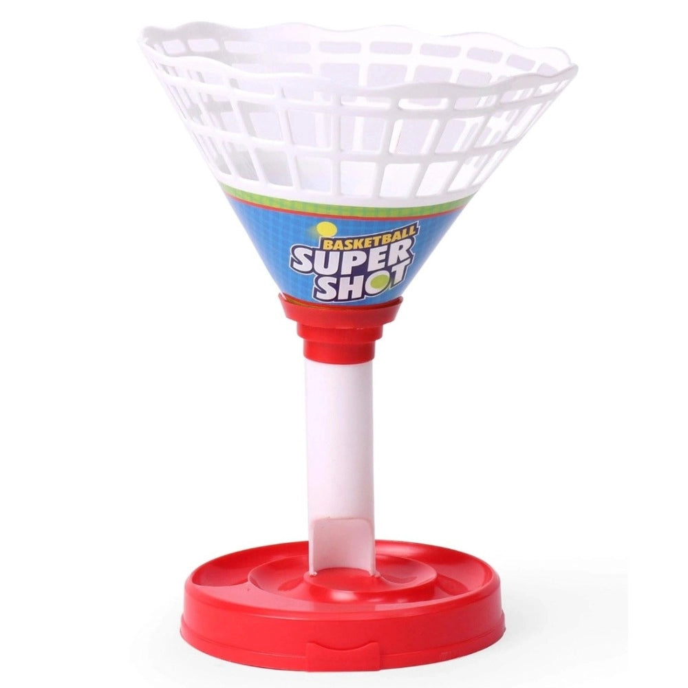 Assorted color plastic Junior Super Shot Basket Ball for 5+ years old children, promoting motor skills development and eye-hand coordination