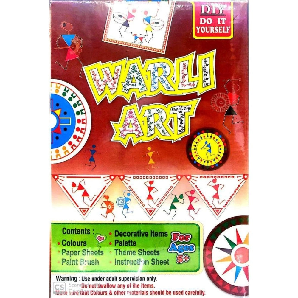 Assorted Warli Art plastic & cardboard educational toy kit for kids 5+ years, inspiring creativity and exploration of traditional Indian art