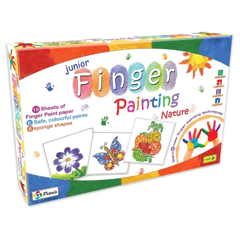 Assorted plastic finger painting set for 5+ years old, promoting early art education and creative imagination