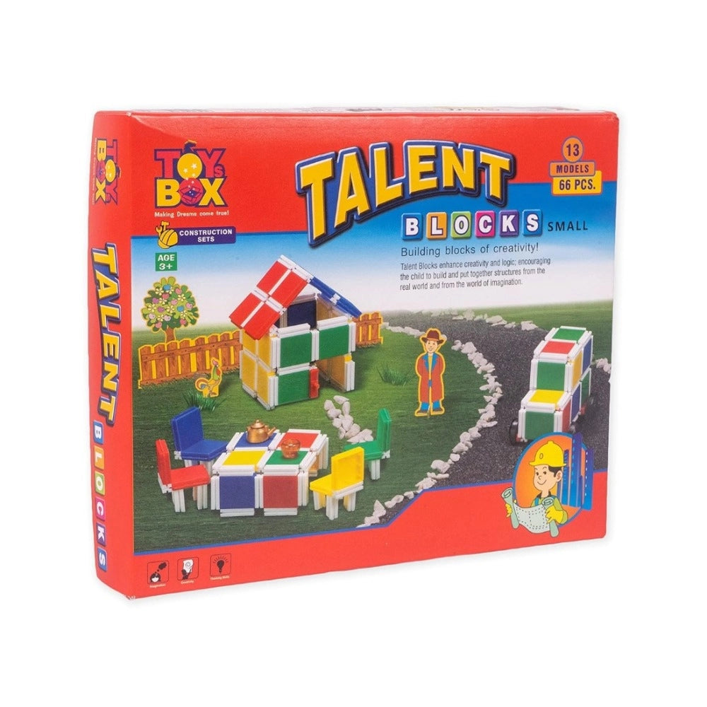 Assorted plastic building blocks set for 3+ years, encouraging creativity & imagination development