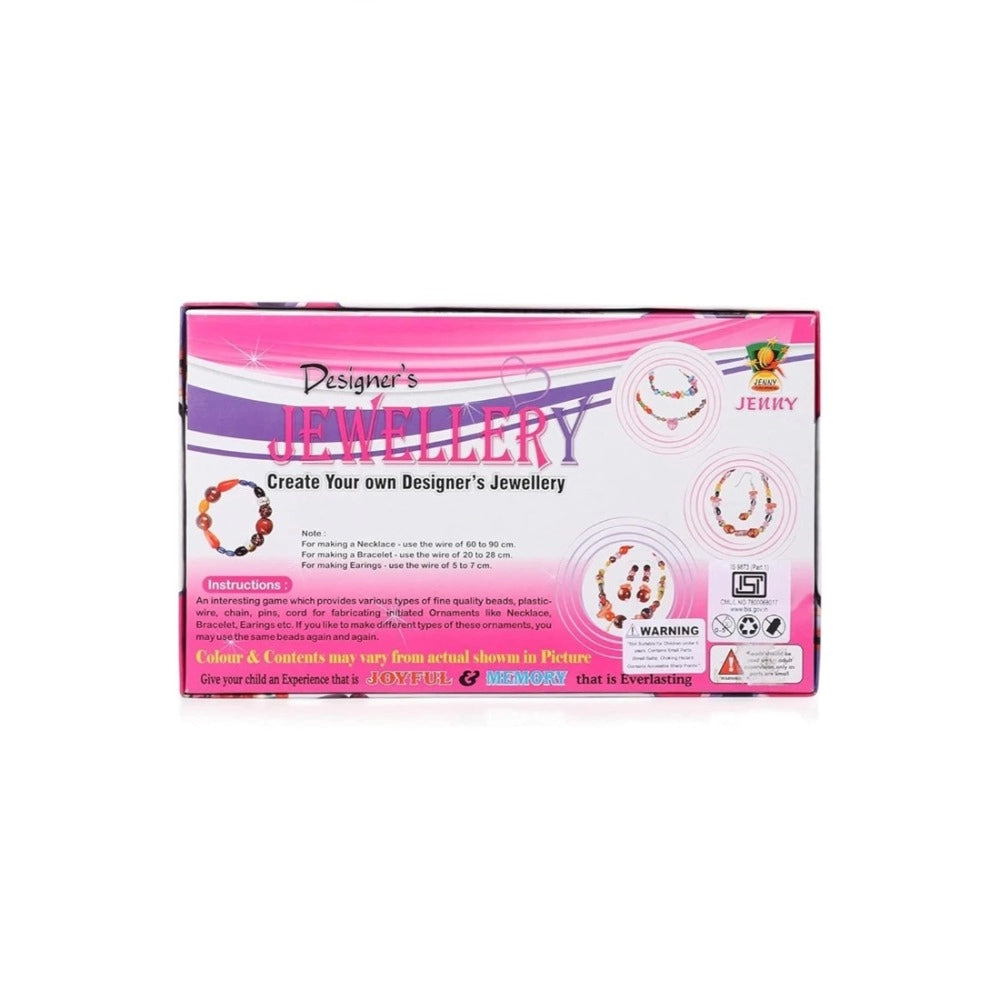 Assorted plastic creative toys for 3+ years, fostering creativity, motor skills, and eye-hand coordination in designer jewelry set