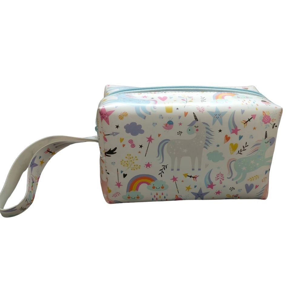 Assorted unicorn theme canvas stationery pouch for kids, 3+ years - Perfect for organizing school supplies