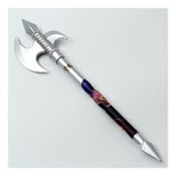 Silver Chinese sword pen, 12 pcs set, plastic, marbled color, novelty stationery.
