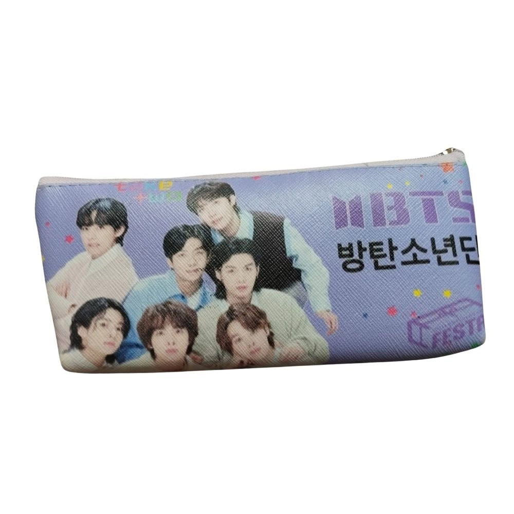 Canvas pouch with 10 pockets, features BTS design