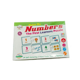 Assorted cardboard number puzzle for educational fun (3+ years), fostering creativity and teamwork with various shapes