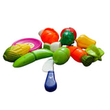 Assorted plastic cutting vegetables toys for 1+ year olds, enhances color & shape recognition, imitating real cutting sound