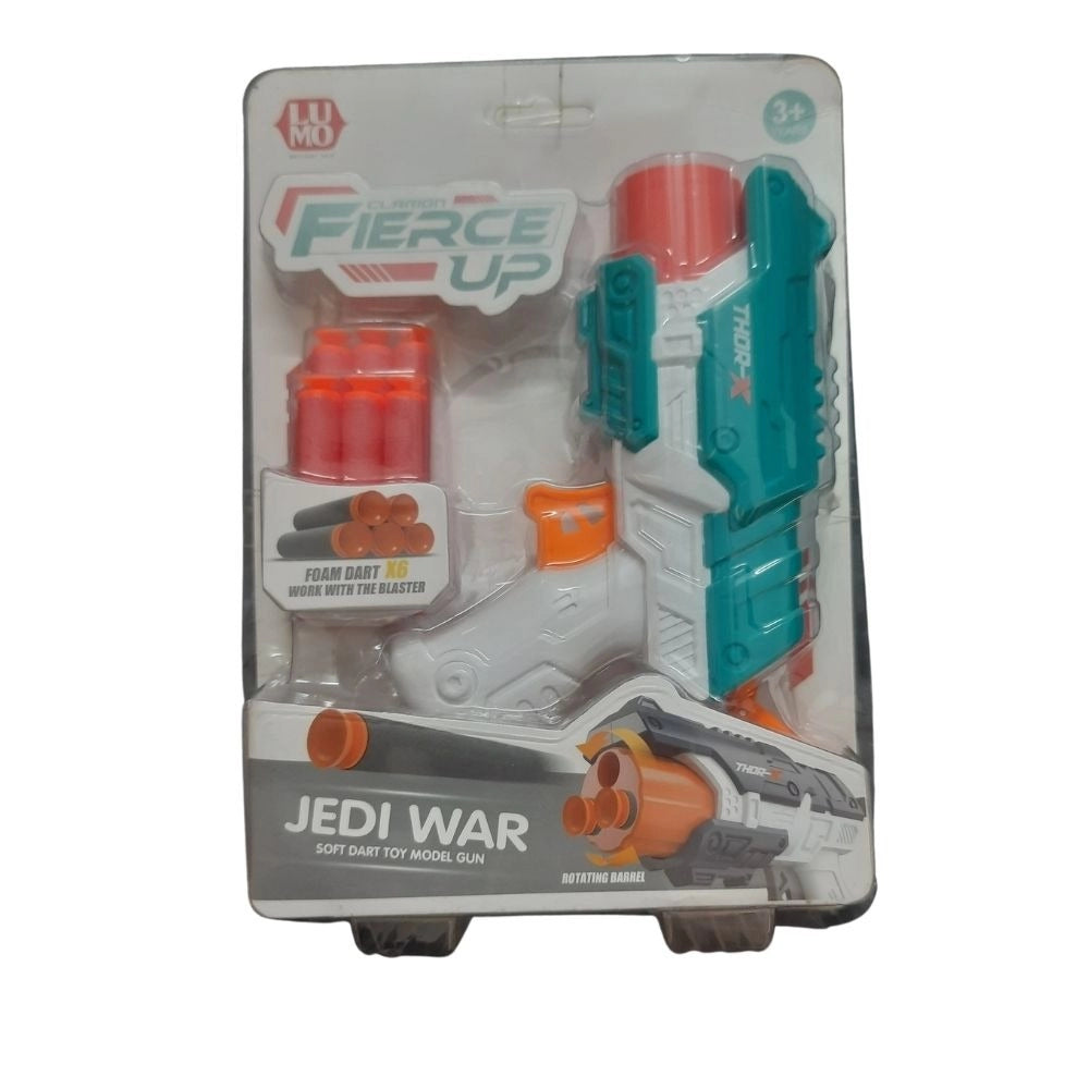 Assorted plastic Fierce up Gun toy, customizable with tactical rails and attachments for kids 1+ years