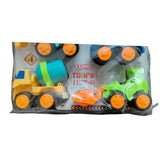 Assorted plastic truck construction toys for 1+ years, hunky design promotes hand-eye coordination and sensory perception