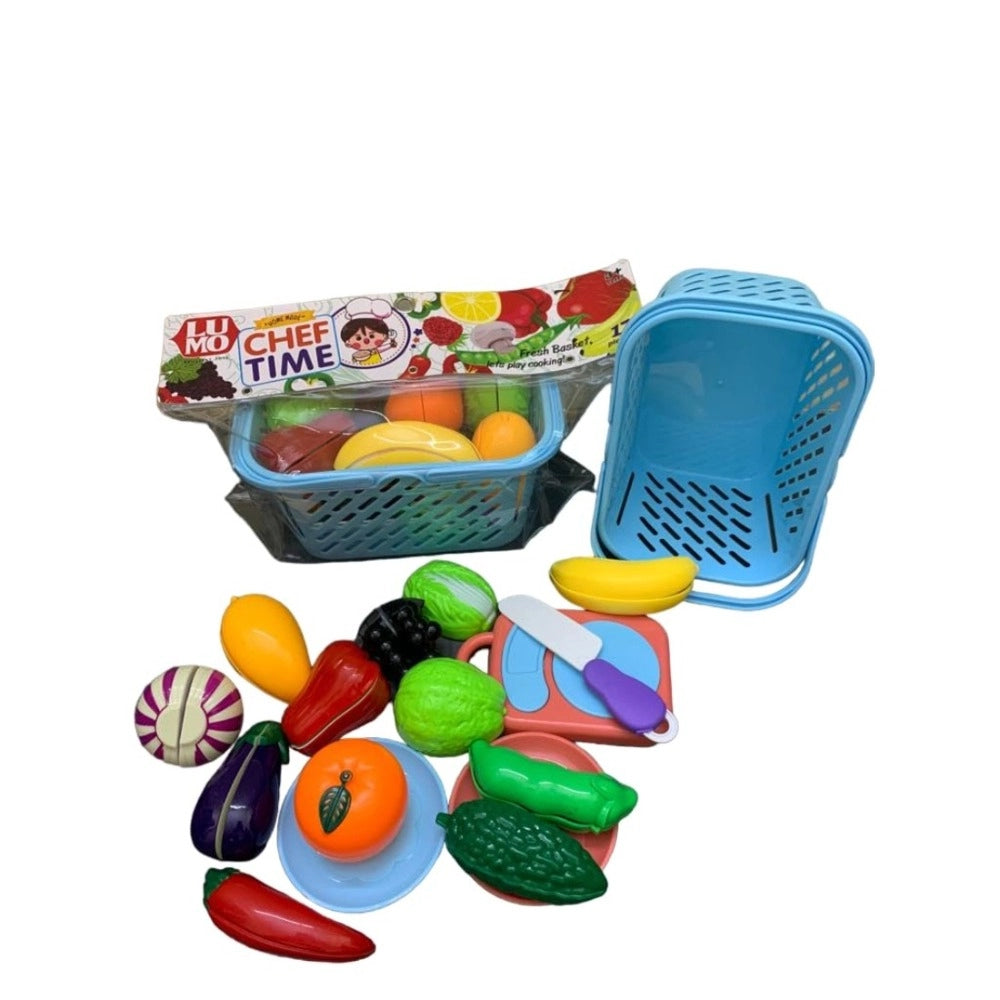Assorted plastic Chef Time toys for kids aged 5+, promoting cooking skills, motor development, and early learning about parts & fractions