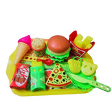 Assorted plastic pizza set for kids, encourages creativity and fine motor skills development at age 3+