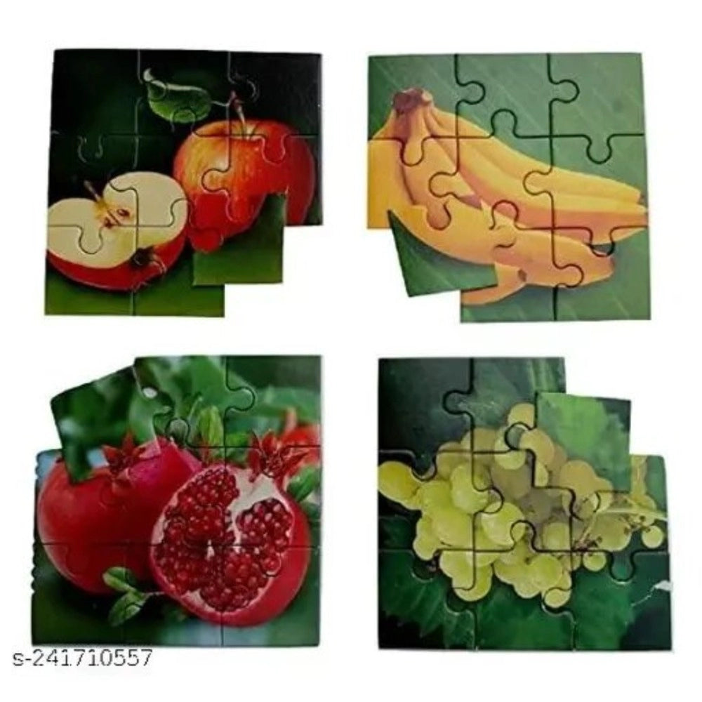 Assorted cardboard fruits puzzle set, 4+ years educational toy for skill development & cognitive growth
