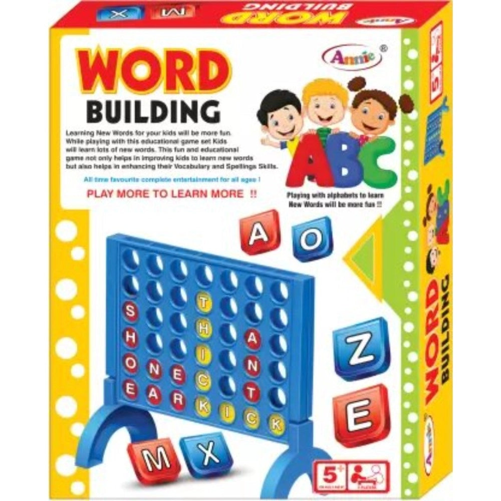 Assorted plastic word building toy for 3+ years. Boosts spelling, vocabulary, concentration, and logical thinking skills