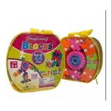 44 Pcs Imagination Puzzle Block Set, colorful plastic blocks, 3+ age toy.
